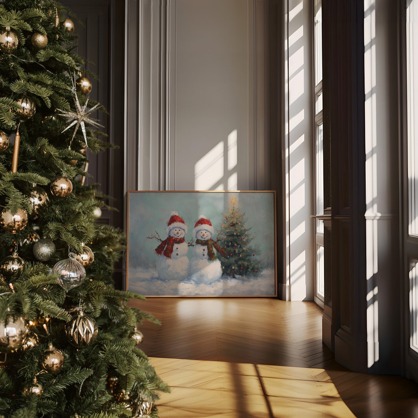 Snow Friends Share Christmas Magic Together