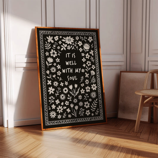 It Is Well With My Soul Floral Print