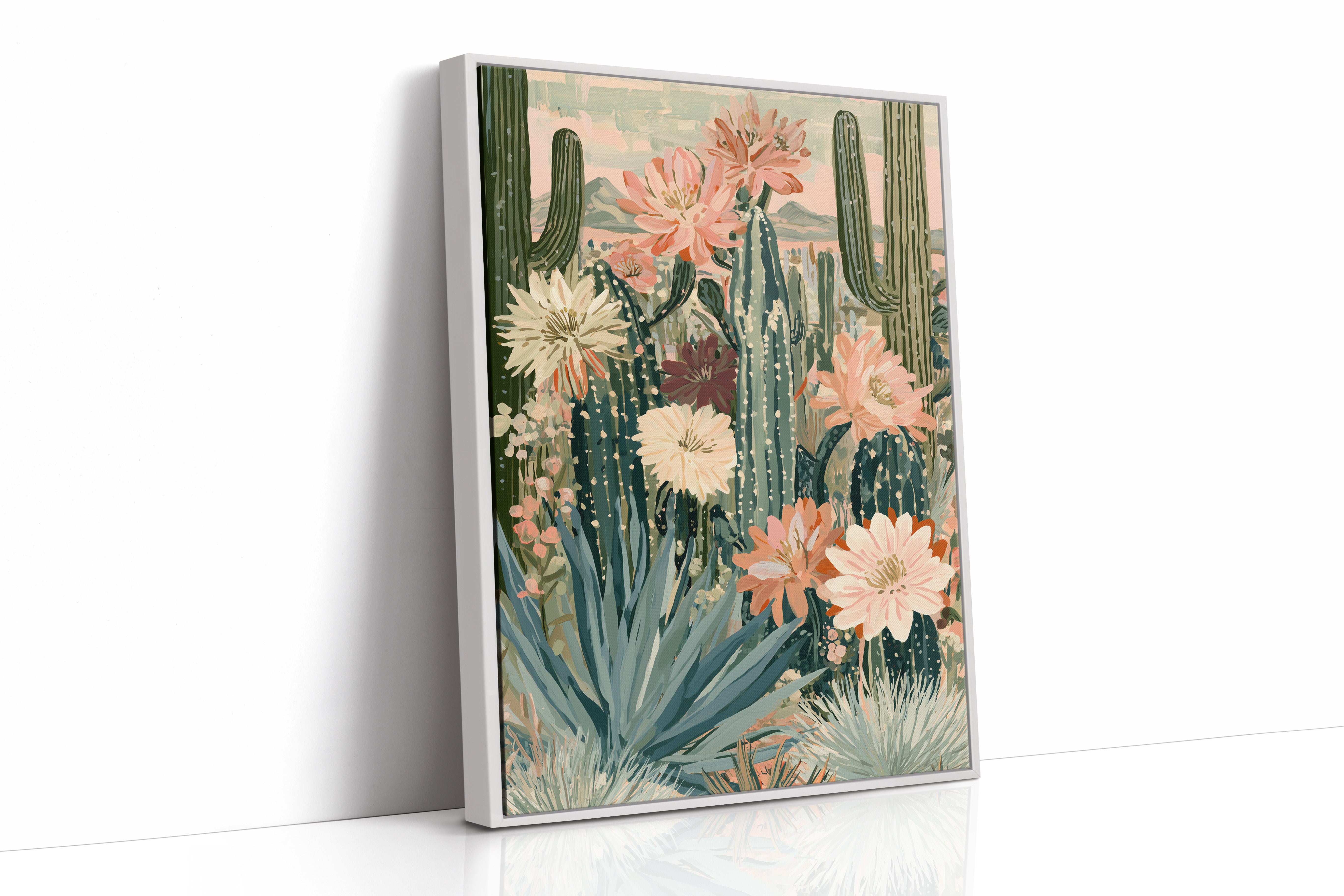 Desert Sunset: Pastel Botanical Bloom