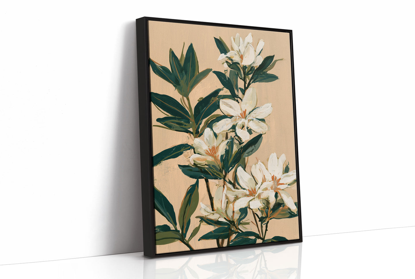 White Lily Botanical Painting