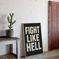 Fight Like Hell Gritty Bold Poster