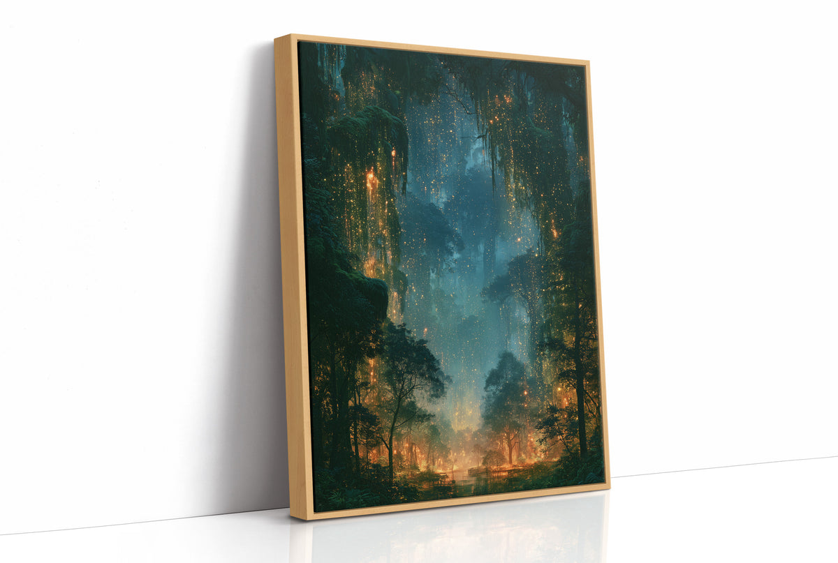 Golden Rain Falling Through the Swamp Canopy