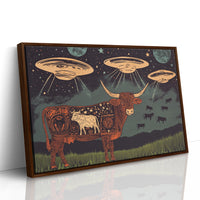Alien Engraving on the Cosmic Cow
