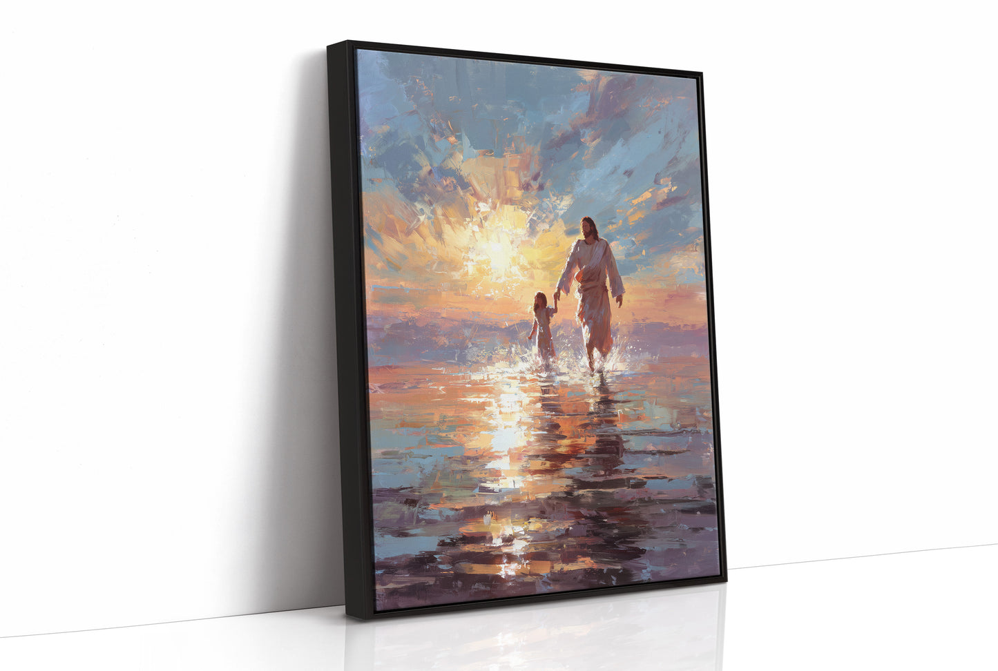 Gentle Steps Through Golden Waters