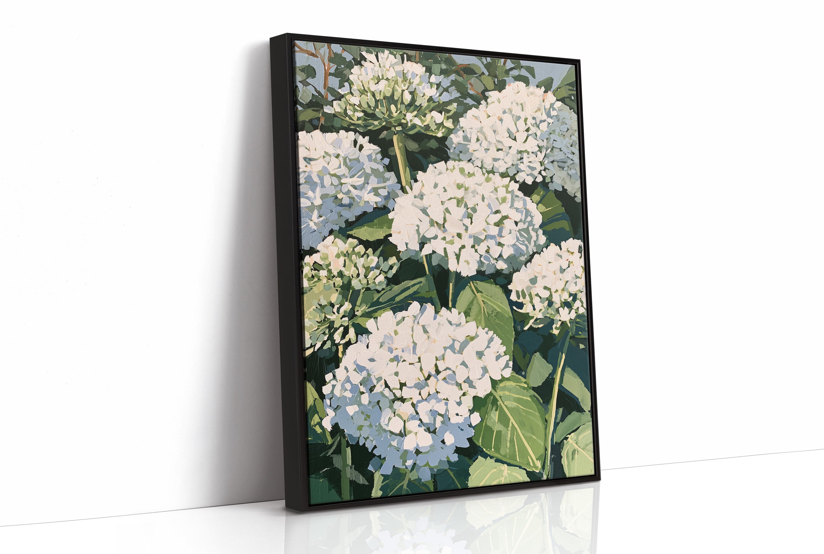 Hydrangea Garden In Full Bloom