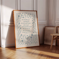 The Lord Bless You Floral Scripture Print