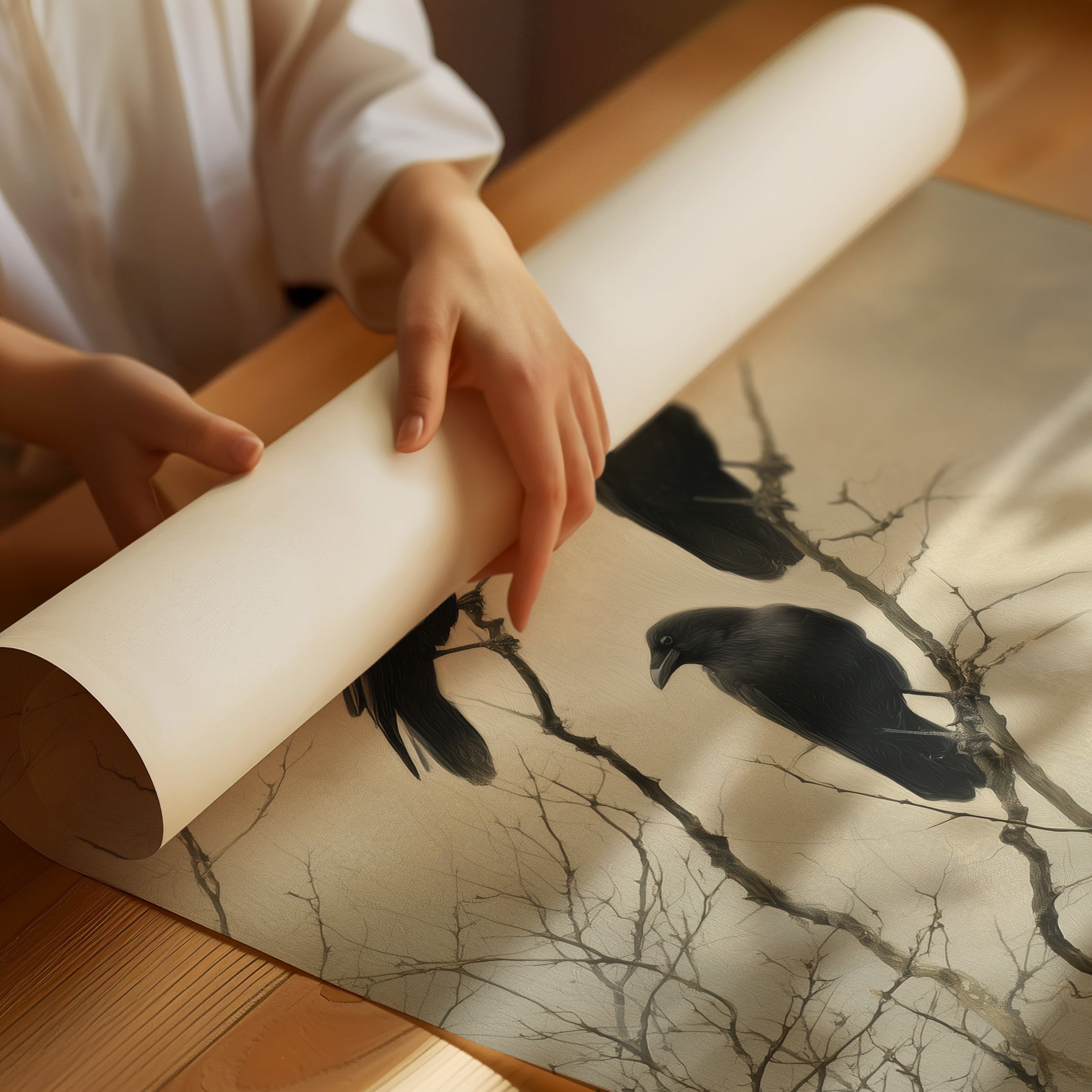 Ravens Hold The Barren Branch