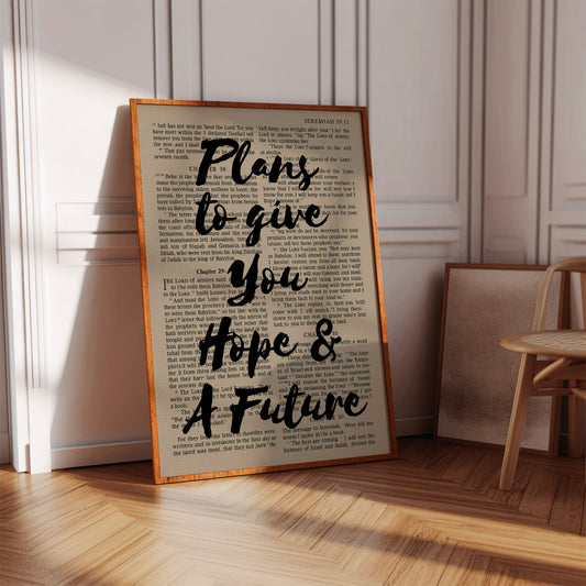 Hope and a Future Scripture Overlay Print