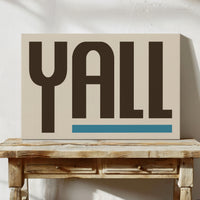 Y’all Typography Print with Teal Underline