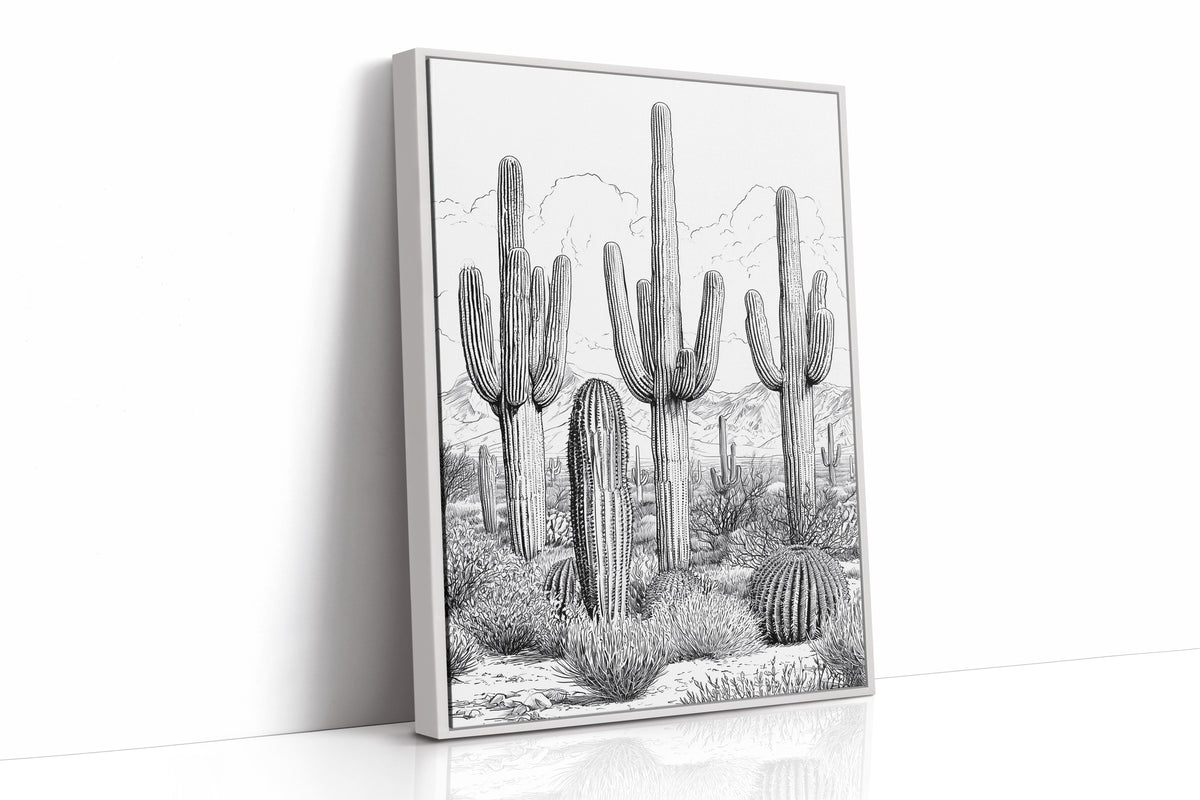 Saguaro Study in Pen and Ink