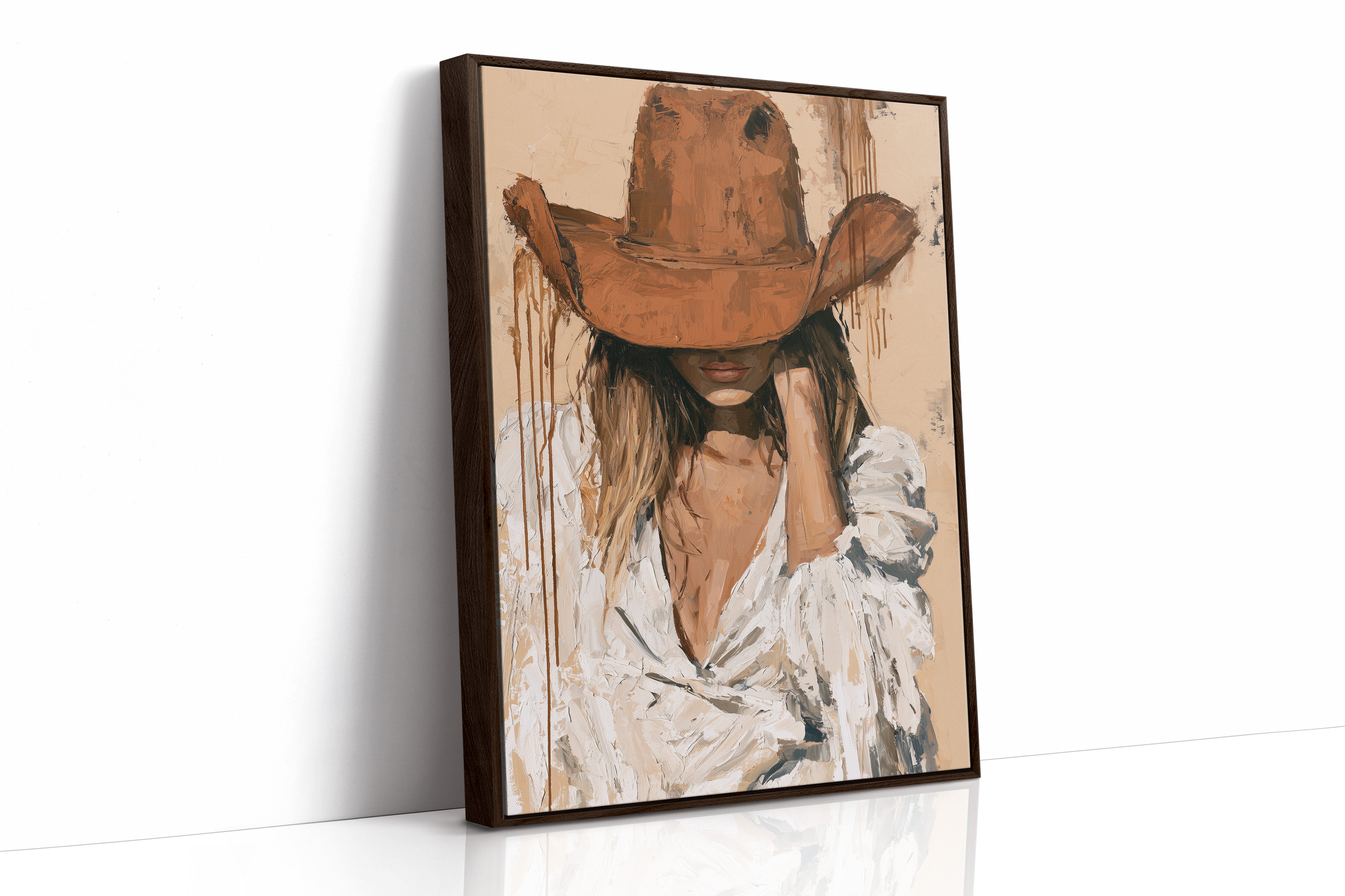 Chin in Hand, Rust Hat