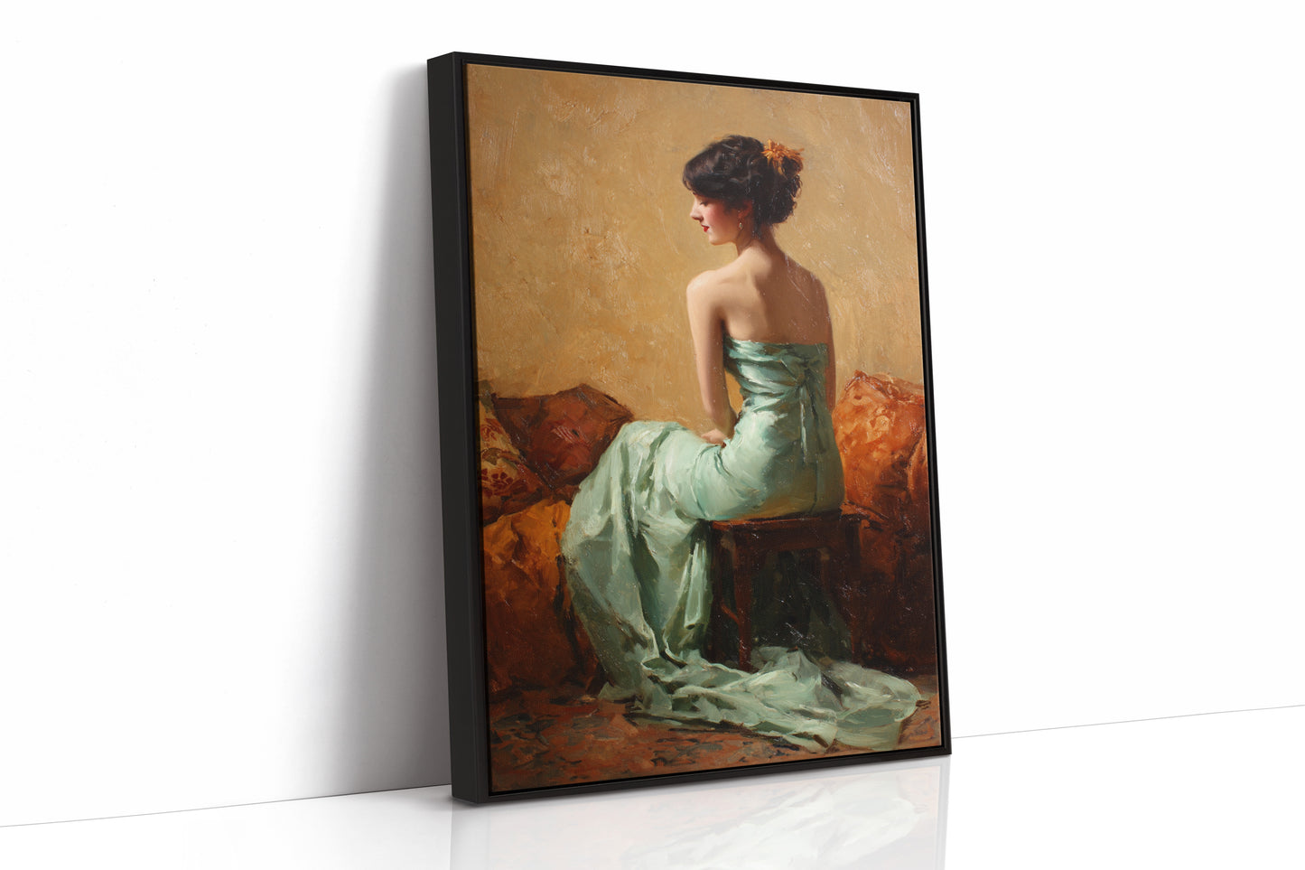 A Moment in Celadon Silk