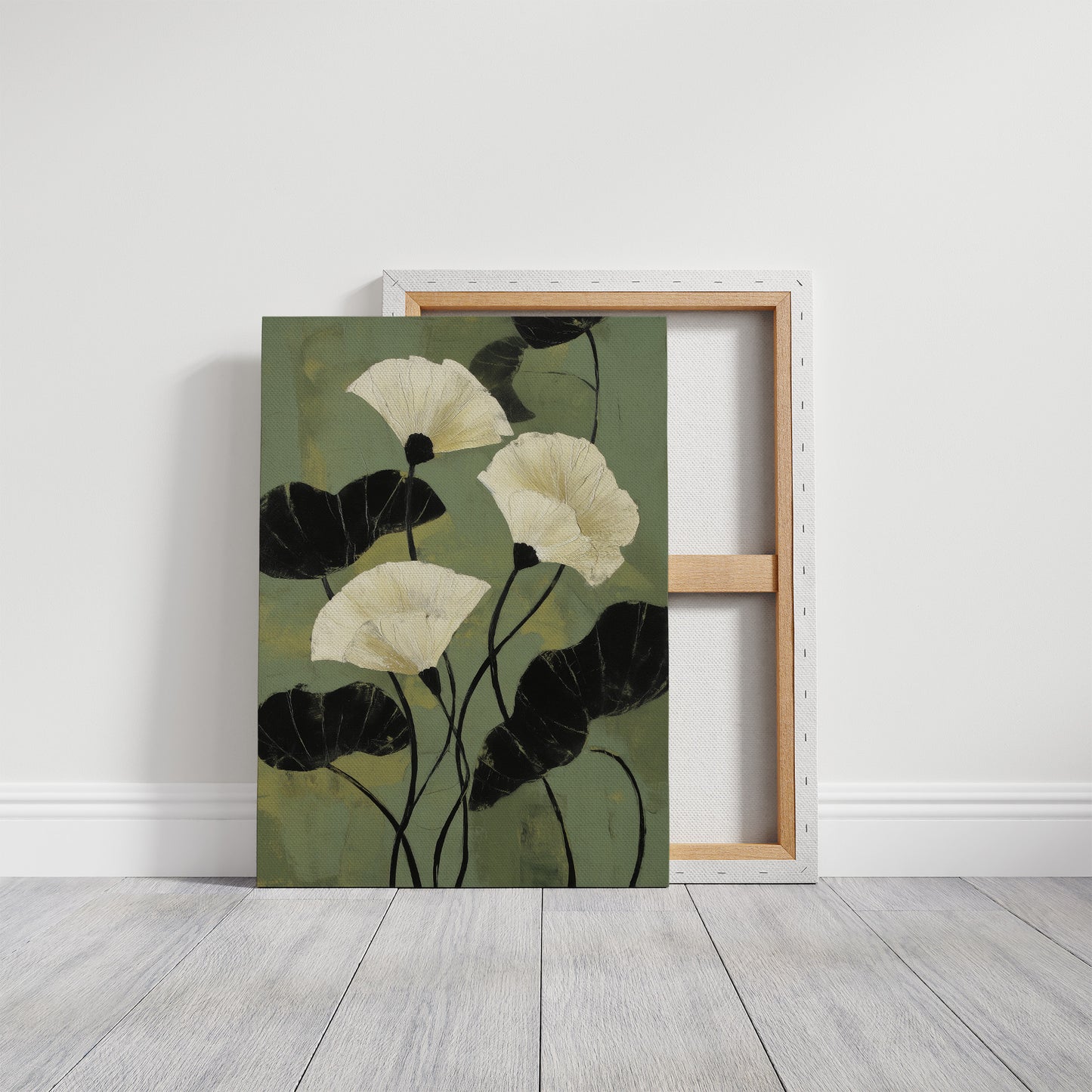 Ivory Petals Dance In Jade