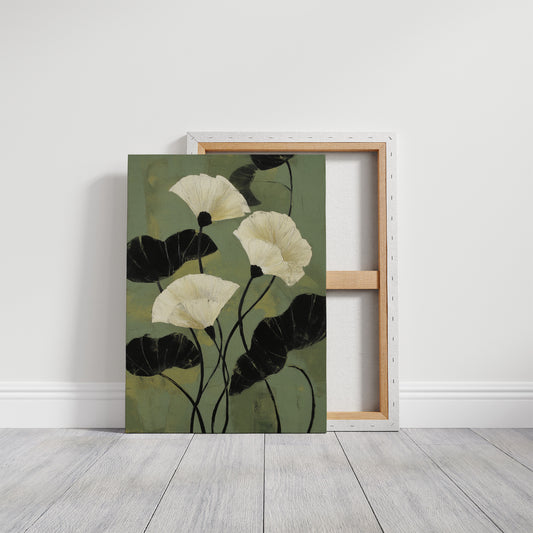 Ivory Petals Dance In Jade