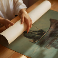 Contemplative Angler: Primate's Solitary Voyage