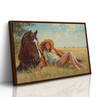 Cowgirl Daydream in Summer Grass