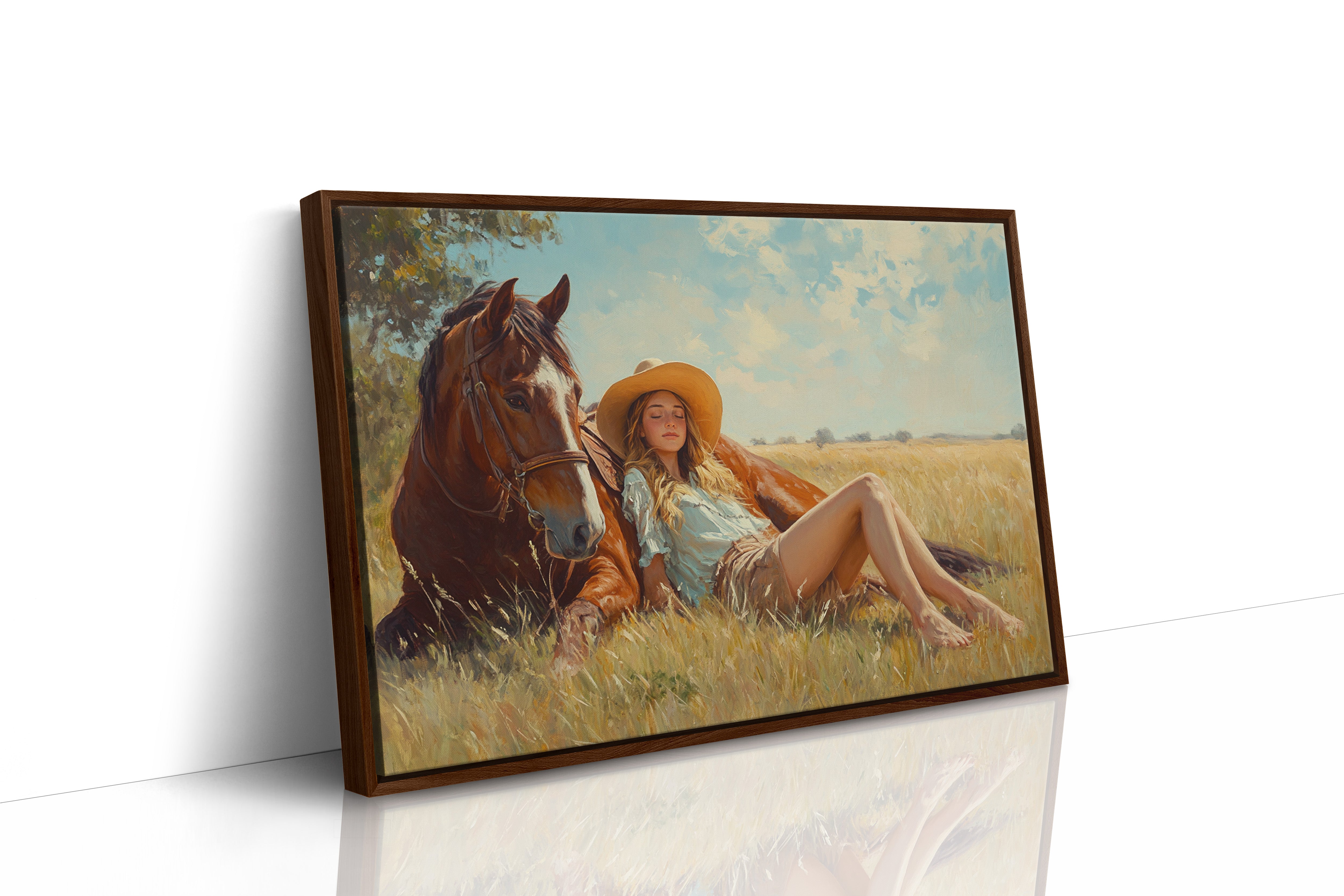Cowgirl Daydream in Summer Grass