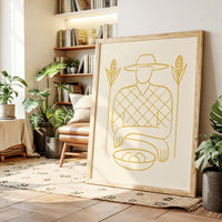 Golden Harvest In Simple Lines