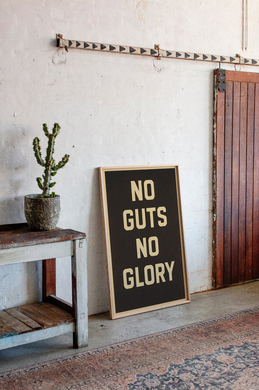 No Guts No Glory Vintage Poster