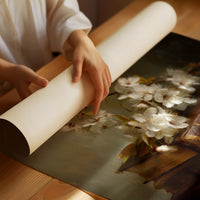 Blossoms Rest On Vintage Tomes