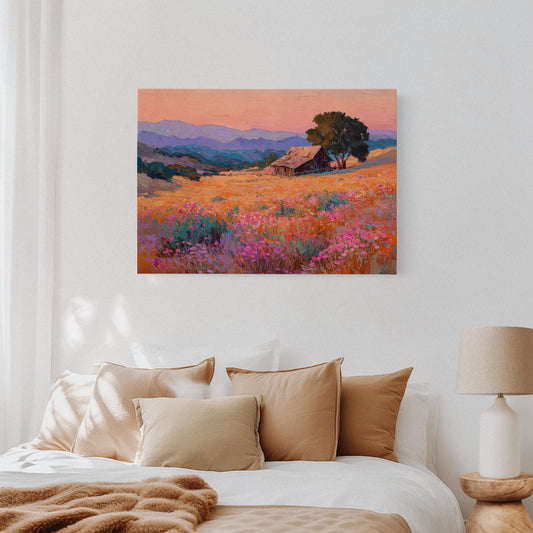 Sunset Over Fields of Gold