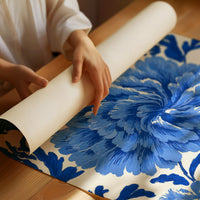 Blue Peonies on Fine China