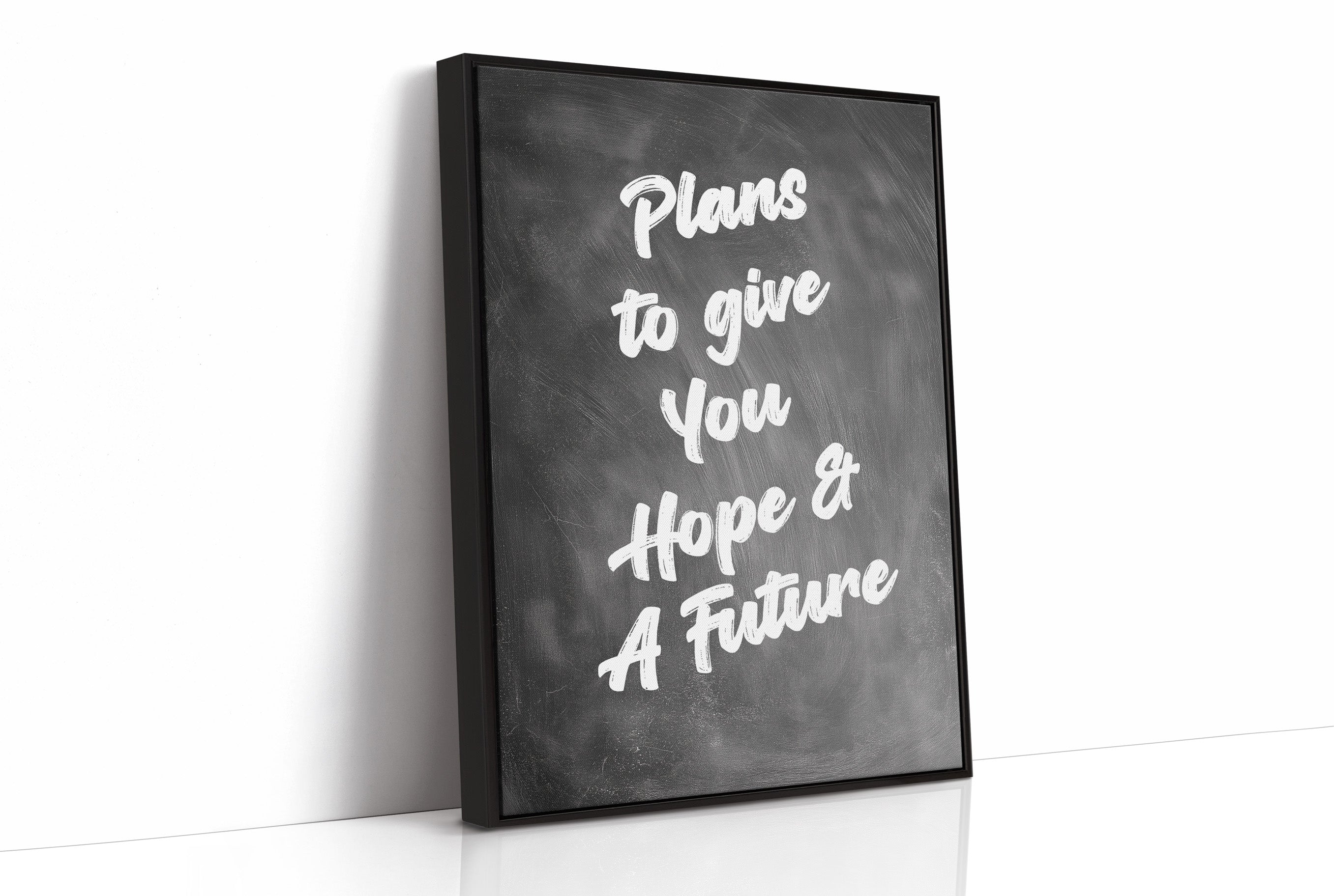 Promises Written On Blackboard Canvas