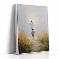 Illuminated Path Through Golden Fields