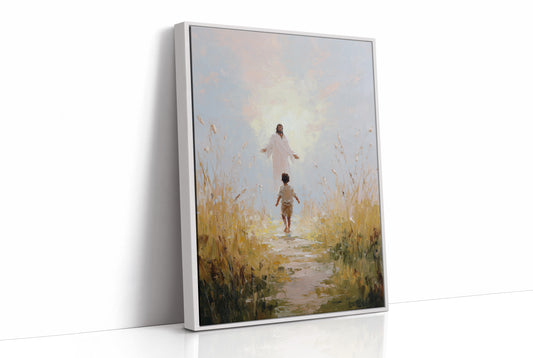 Illuminated Path Through Golden Fields