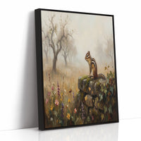 Chipmunk on the Stone Wall