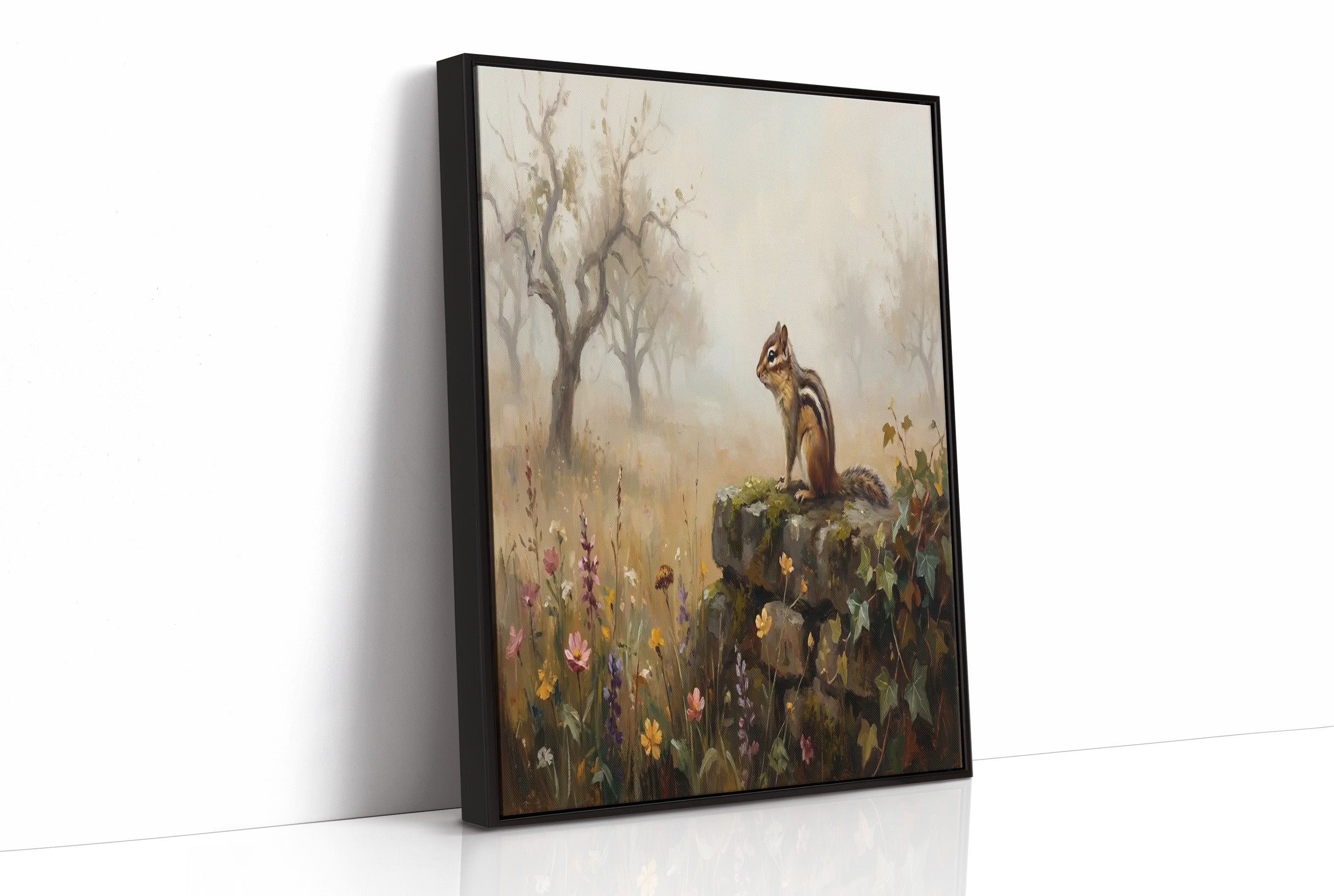 Chipmunk on the Stone Wall