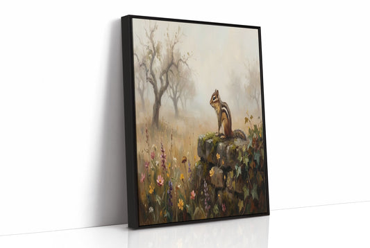 Chipmunk on the Stone Wall