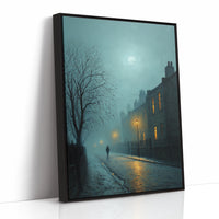 A Lantern's Glow in Fog