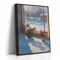 Winter's Embrace Through Tender Blooms