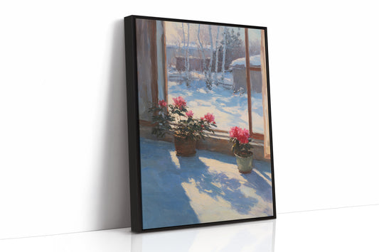 Winter's Embrace Through Tender Blooms