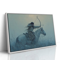 Archer Rides Through Morning Mist