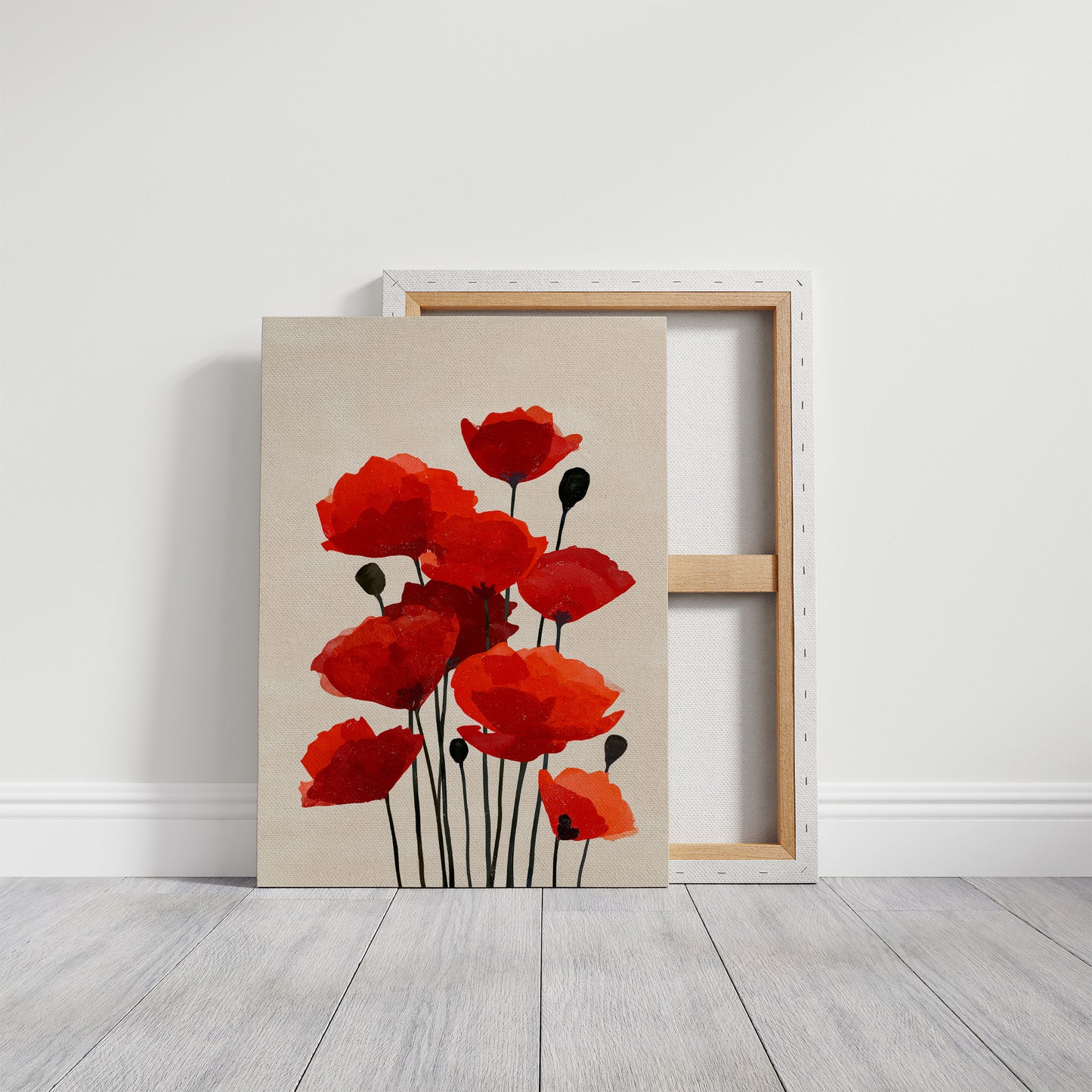 Scarlet Symphony: Poppies in Translucent Bloom