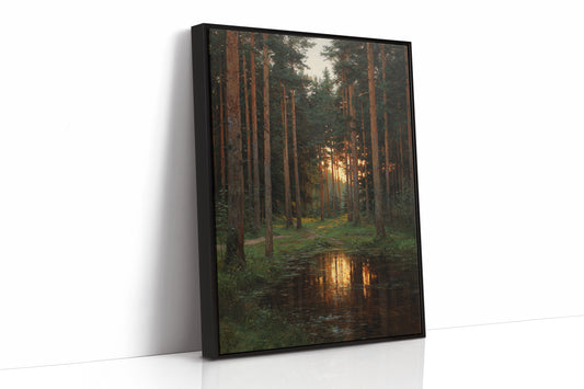 Sunset Embrace Among the Pines