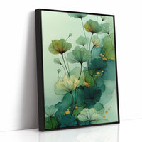 Jade Petals Dance In Watercolor