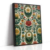 Cameo Blooms on Linen Field