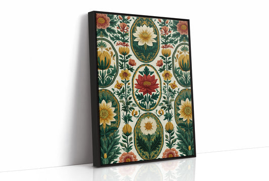 Cameo Blooms on Linen Field