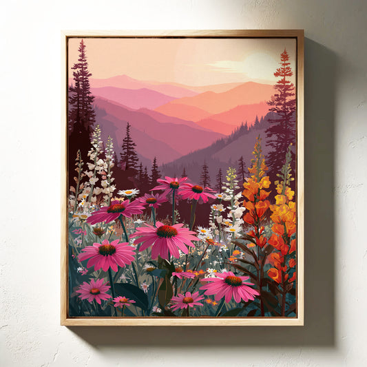 Sunset Serenade Over Wild Blooms