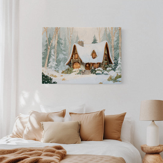 Cottage Beneath a Winter Veil