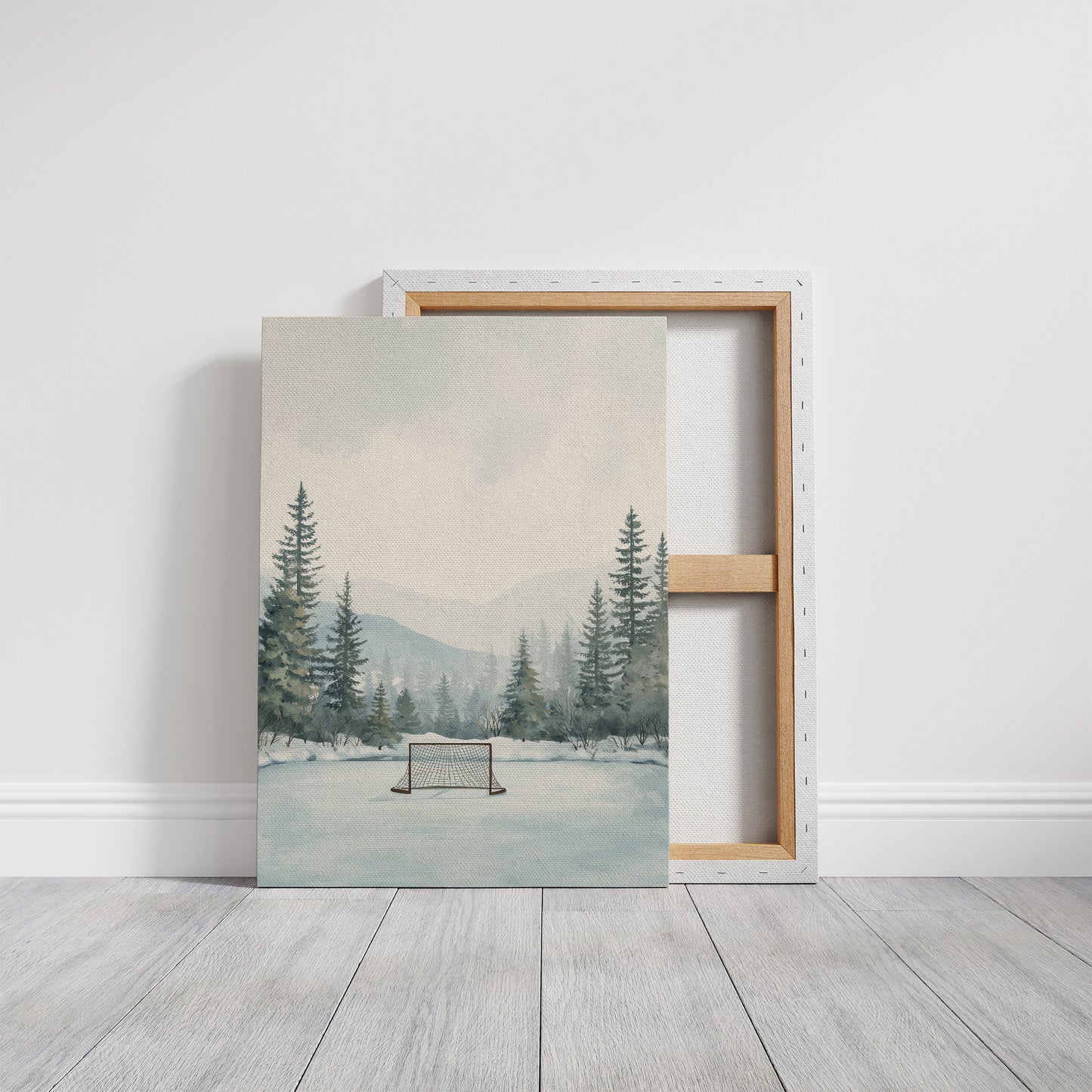 Winter's Silent Arena: Pond Hockey Dreams