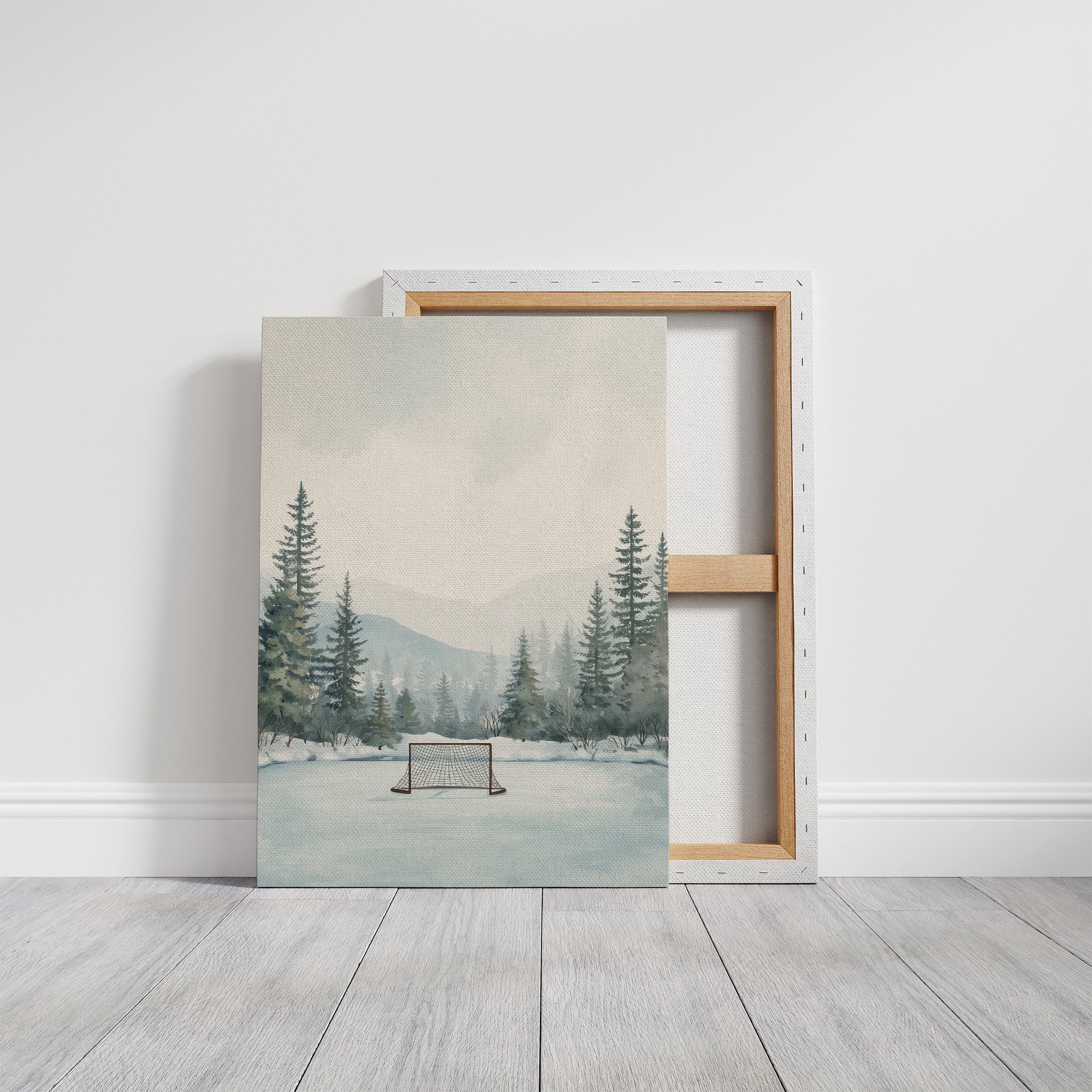 Winter's Silent Arena: Pond Hockey Dreams