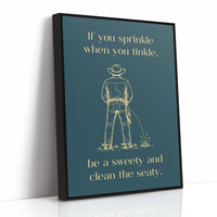 Sprinkle, Tinkle, Clean the Seaty in Teal & Gold