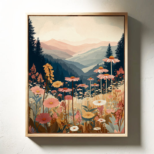 Fields Where Mountains Embrace Light