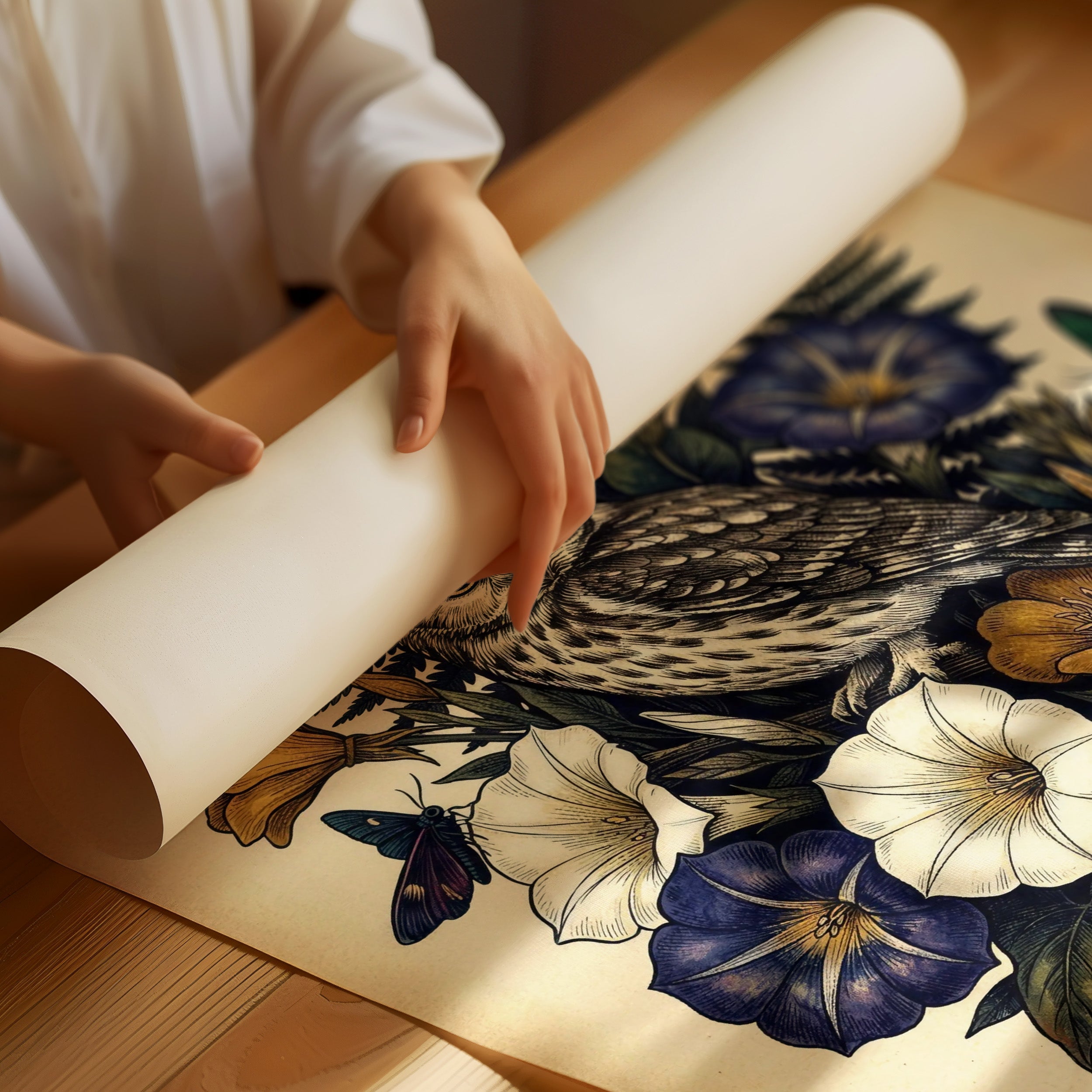 The Owl's Moonflower Bower