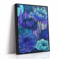 Dotted Lotus Bloom in Midnight Blue