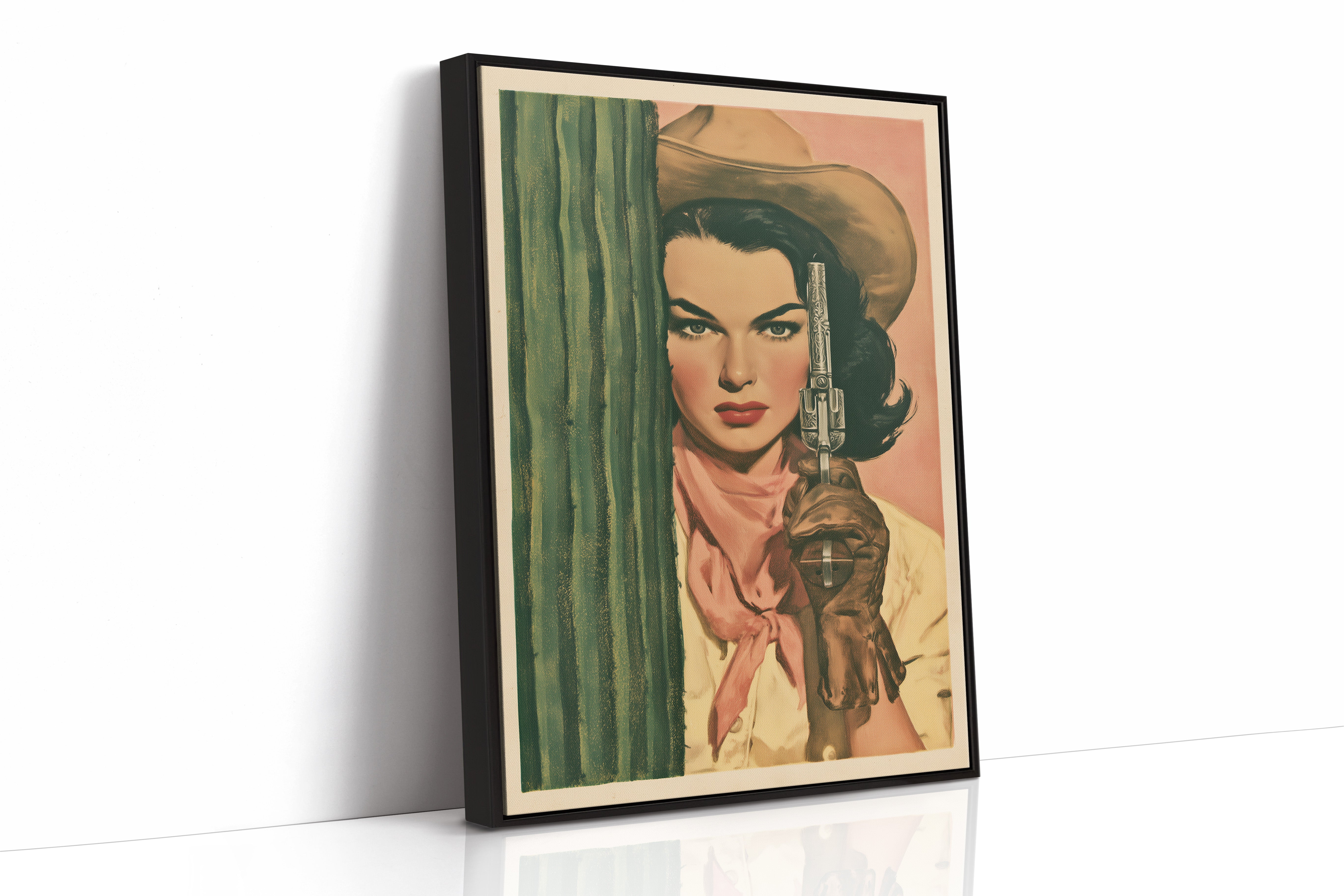The Cactus Standoff: Vintage Pulp Cowgirl